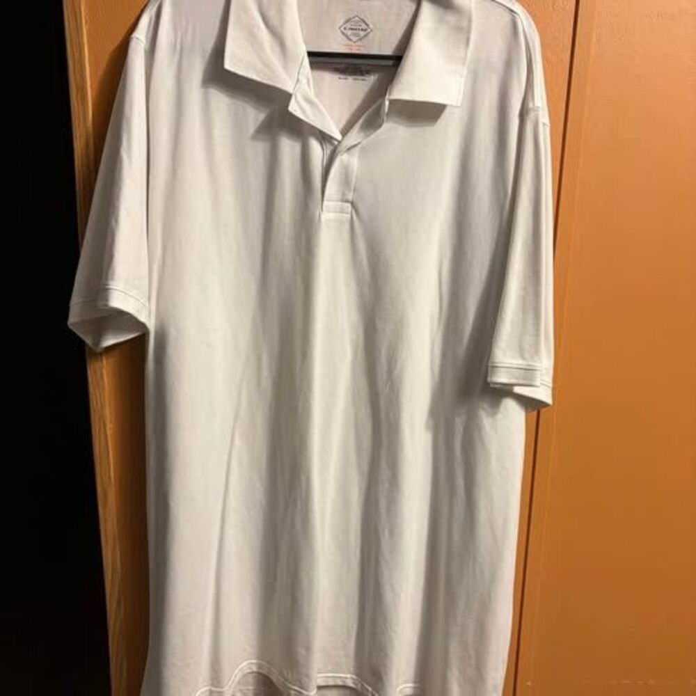 St John’s Bay Men’s big & tall polo white dress shirt top nice casual